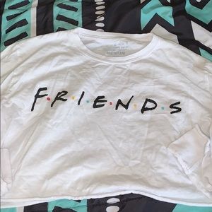 A “”Friends” Long sleeves crop top shirt